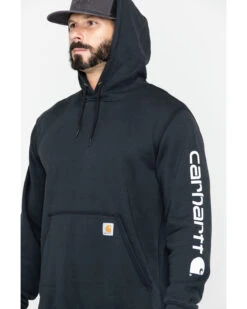 Carhartt Men's Loose Fit Midweight Logo Sleeve Graphic Hooded Sweatshirt - Big & Tall