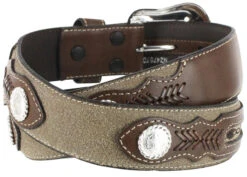 Nocona Men's Roughout Overlay Western Belt -Montana Clothing Shop 1202N6 41 P2