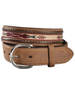 Tony Lama Men's Woven Leather Lace Belt