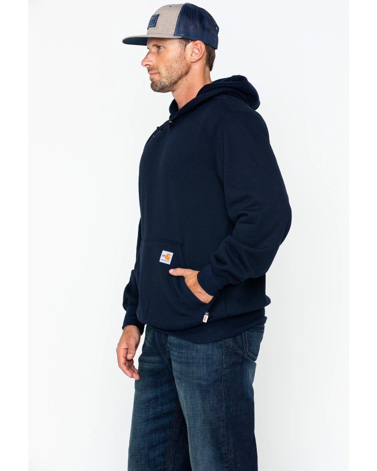 Carhartt Men's FR Hooded Pullover Solid Work Sweatshirt 6 Carhartt Men's FR Hooded Pullover Solid Work Sweatshirt - Image 4