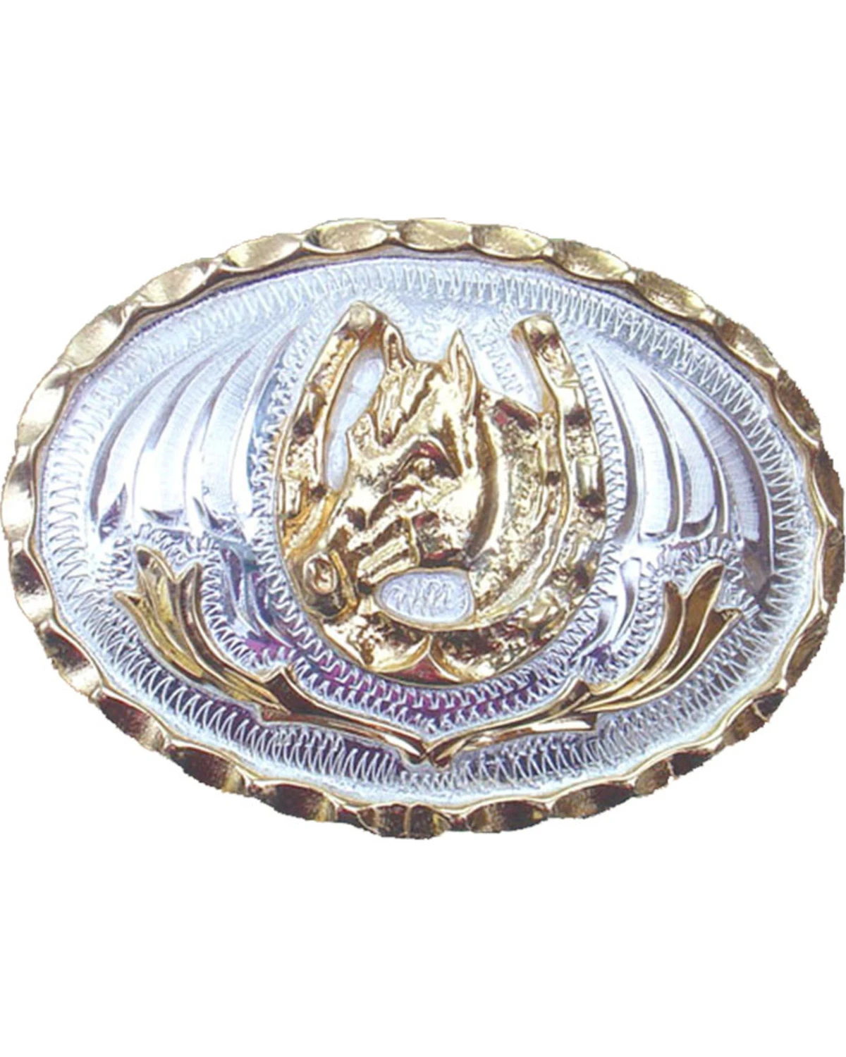 Western Express Men's Small Horsehead And Horseshoe Belt Buckle 3 Western Express Men's Small Horsehead And Horseshoe Belt Buckle