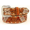 Nocona Men's Inlay Floral Embossed Western Belt -Montana Clothing Shop 2000234737 600 P1
