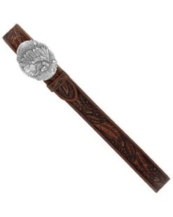 Tony Lama Men's Tan Feather Tooled Western Belt -Montana Clothing Shop 2000257923 280 P3