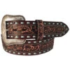 Roper Men's Leather Turquoise Lacing Tooled Belt -Montana Clothing Shop 2000289096 200 P1