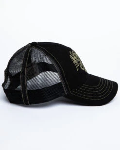 Moonshine Spirit Men's White On Black Logo Print Mesh Ball Cap -Montana Clothing Shop 2000291209 001 P3