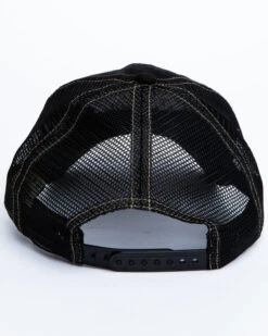 Moonshine Spirit Men's White On Black Logo Print Mesh Ball Cap -Montana Clothing Shop 2000291209 001 P5