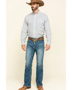 Cody James Men's Hawken Medium Wash Crosshatch Stretch Slim Bootcut Jeans -Montana Clothing Shop 2000295742 400 P6