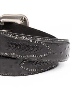 Cody James Men's Ostrich Print Embroidered Western Buckle Belt -Montana Clothing Shop 2000296474 001 P3