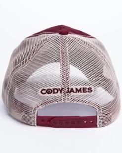 Cody James Men's Burgundy America Free Patch Mesh Ball Cap -Montana Clothing Shop 2000296730 640 P5
