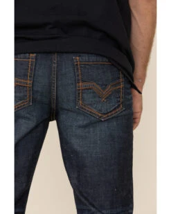 Moonshine Spirit Men's Eating Iron Dark Stretch Slim Straight Jeans -Montana Clothing Shop 2000325524 400 P4