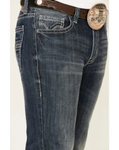 Rock & Roll Denim Men's Dark Double Barrel Relaxed Straight Leg Jeans -Montana Clothing Shop 2000333350 400 P5