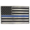 Montana Silversmiths Men's Stand Behind The Blue Line Flag Attitude Buckle -Montana Clothing Shop 2000334239 040 P1