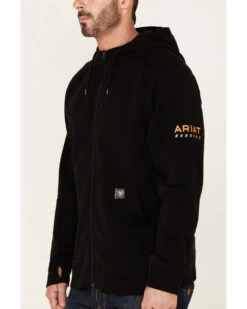 Ariat Men's Black Rebar Thermic Insulated Zip-Front Hooded Work Jacket 8 Ariat Men's Black Rebar Thermic Insulated Zip-Front Hooded Work Jacket -Montana Clothing Shop 2000341828 001 P3