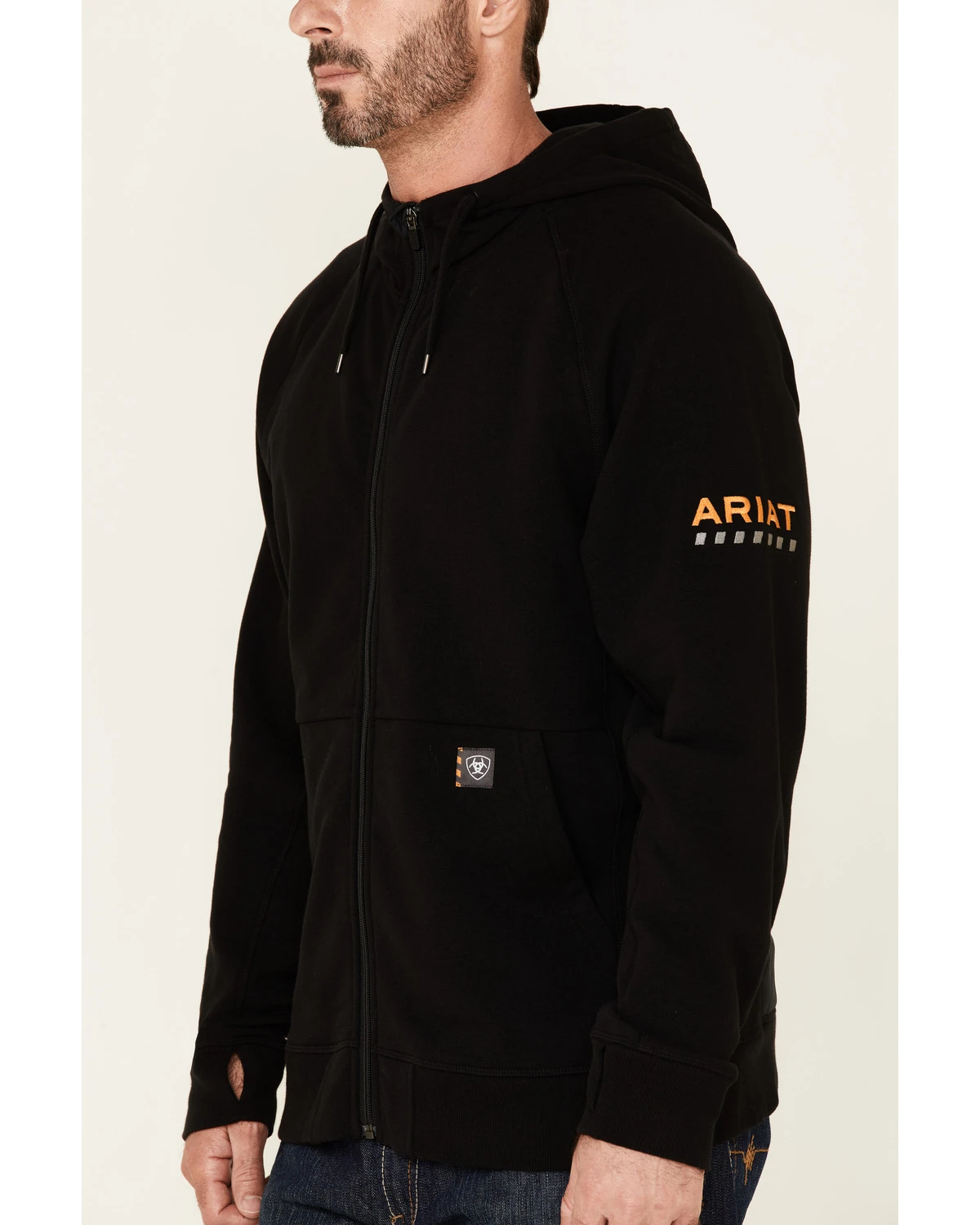 Ariat Men's Black Rebar Thermic Insulated Zip-Front Hooded Work Jacket 5 Ariat Men's Black Rebar Thermic Insulated Zip-Front Hooded Work Jacket - Image 3
