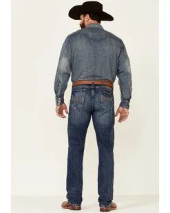 Wrangler 20X Men's Shore Medium Wash Stretch Slim Straight Jeans - Long -Montana Clothing Shop 2000342095 400 P4