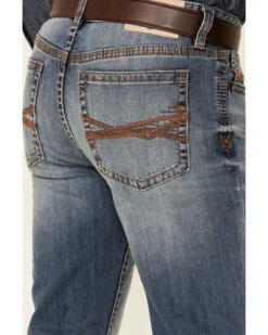 Cody James Core Men's Silver Spur Medium Wash Performance Stretch Slim Bootcut Jeans -Montana Clothing Shop 2000342679 400 P3