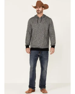 Cody James Men's Heather Black Embroidered Logo Sleeve Pullover Hooded Sweatshirt -Montana Clothing Shop 2000342814 001 P2