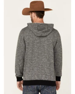 Cody James Men's Heather Black Embroidered Logo Sleeve Pullover Hooded Sweatshirt -Montana Clothing Shop 2000342814 001 P4