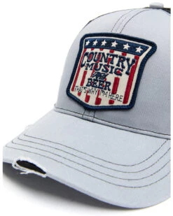 Moonshine Spirit Men's Country Music & Beer Flag Patch Mesh-Back Ball Cap -Montana Clothing Shop 2000342947 020 P2