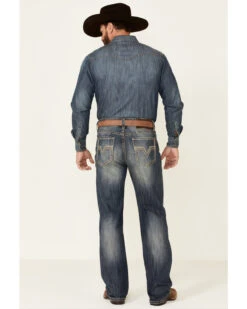 Rock & Roll Denim Men's Double Barrel Dark Vintage Wash Stretch Relaxed Straight Jeans -Montana Clothing Shop 2000345007 400 P2