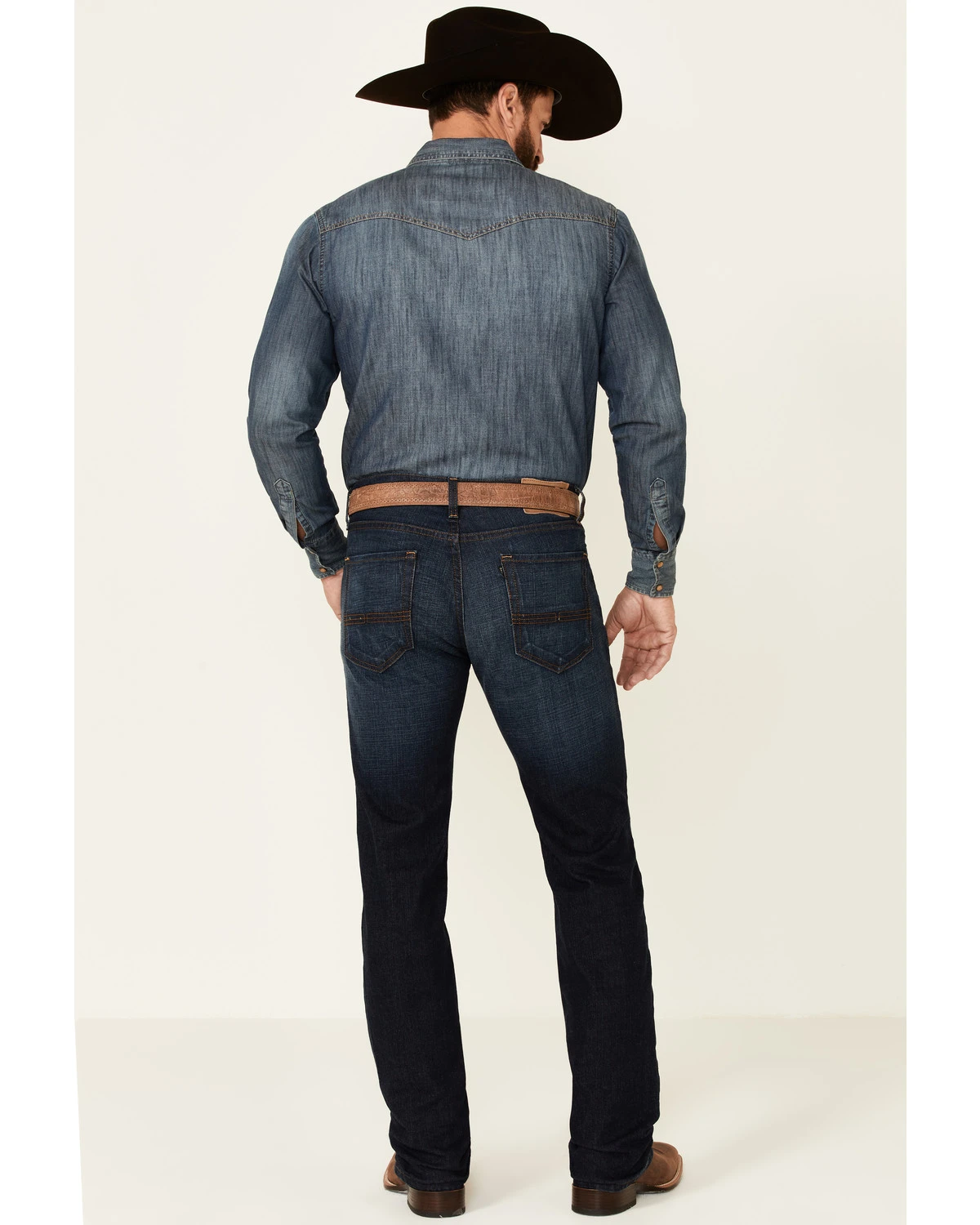 Rock & Roll Denim Men's Hooey Dark Wash Reflex Revolver Slim Straight Jeans 3 Rock & Roll Denim Men's Hooey Dark Wash Reflex Revolver Slim Straight Jeans