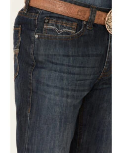 Rock & Roll Denim Men's Double Barrel Dark Wash Stretch Relaxed Straight Jeans -Montana Clothing Shop 2000345207 400 P3