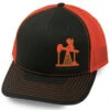 Oil Field Hats Men's Charcoal & Orange Bean Stitch Fade Trucker Cap -Montana Clothing Shop 2000346206 022 P1