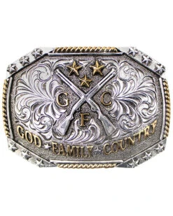 Cody James Men's God, Family, Country Belt Buckle