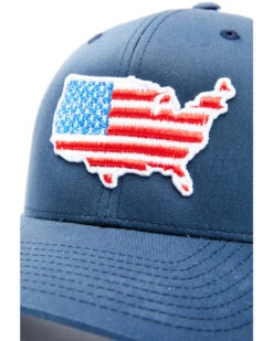 Oil Field Hats Men's Navy American Flag US Patch Mesh-Back Ball Cap -Montana Clothing Shop 2000350291 410 P2