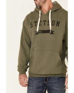 Stetson Men's Green Logo Banner Graphic Hooded Sweatshirt -Montana Clothing Shop 2000350322 300 P3