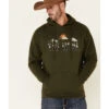 Tin Haul Men's Green Mountain Caps Logo Graphic Hooded Sweatshirt -Montana Clothing Shop 2000350334 300 P1