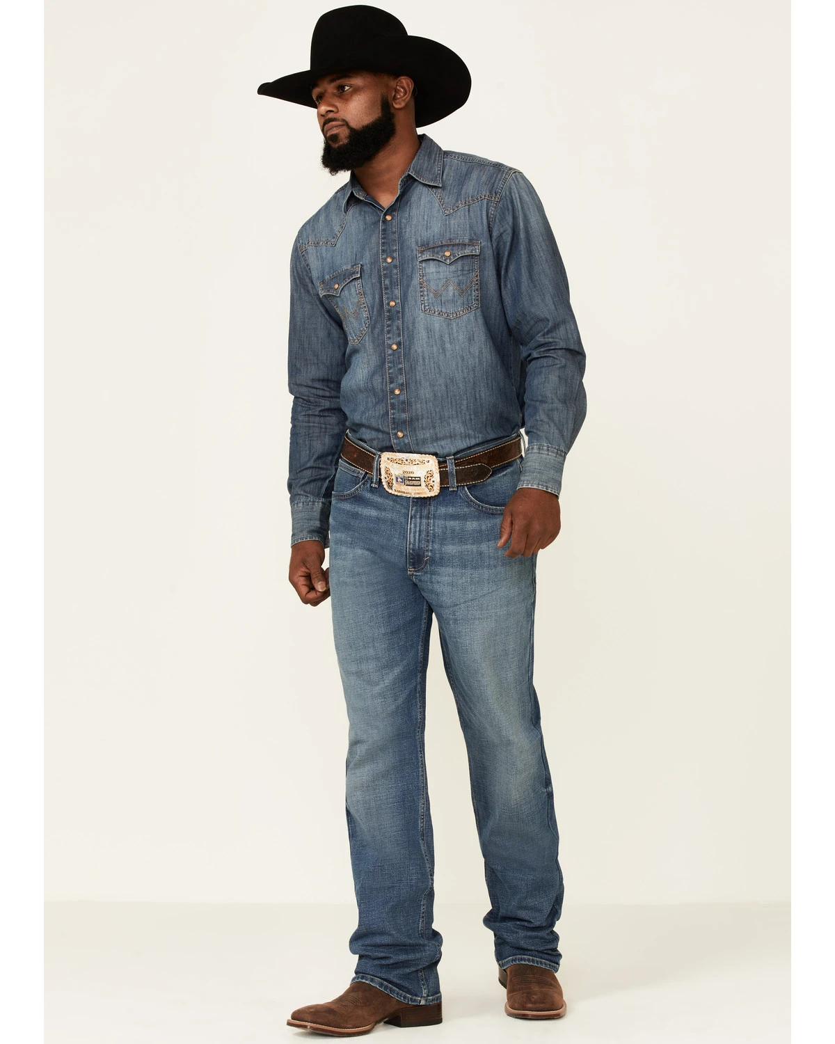 Wrangler 20X Men's Barnham Medium Wash Stretch Extreme Relaxed Straight Jeans 3 Wrangler 20X Men's Barnham Medium Wash Stretch Extreme Relaxed Straight Jeans