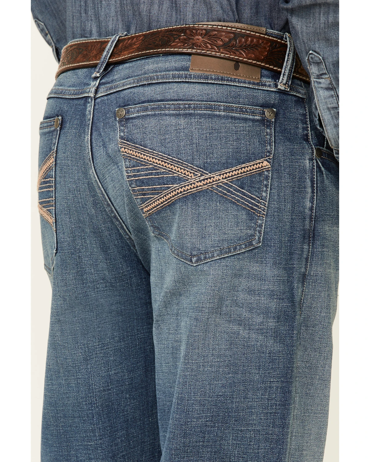 Wrangler 20X Men's Barnham Medium Wash Stretch Extreme Relaxed Straight Jeans 5 Wrangler 20X Men's Barnham Medium Wash Stretch Extreme Relaxed Straight Jeans - Image 3