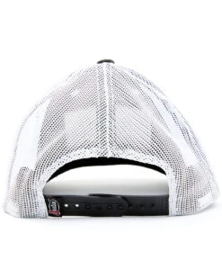 Justin Men's Black Thin Line Embroidered Flag Mesh-Back Ball Cap -Montana Clothing Shop 2000353915 001 P3