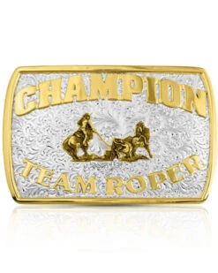 Montana Silversmiths Men's Champion Team Roper Belt Buckle