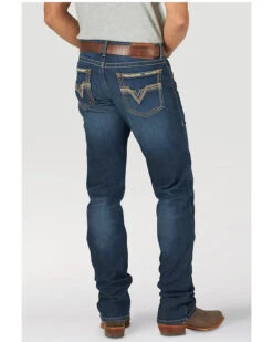 Rock 47 By Wrangler Men's Ruckett Dark Wash Stretch Slim Straight Jeans 7 Rock 47 By Wrangler Men's Ruckett Dark Wash Stretch Slim Straight Jeans -Montana Clothing Shop 2000358077 400 P3