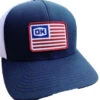 Okie Men's American Flag Patch Mesh-Back Ball Cap
