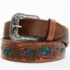 Cody James Men's Basketweave Turquoise Belt -Montana Clothing Shop 2000360937 200 P1