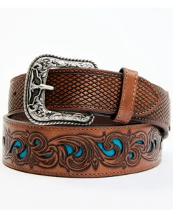 Cody James Men's Basketweave Turquoise Belt