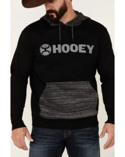 Hooey Men's Lock-Up Logo Graphic Hooded Sweatshirt - Black & Gray -Montana Clothing Shop 2000363529 001 P3