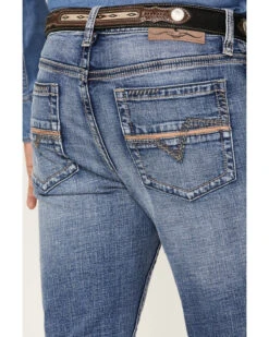 Cody James Men's Dice House Medium Wash Stretch Stackable Straight Jeans -Montana Clothing Shop 2000364920 414 P4