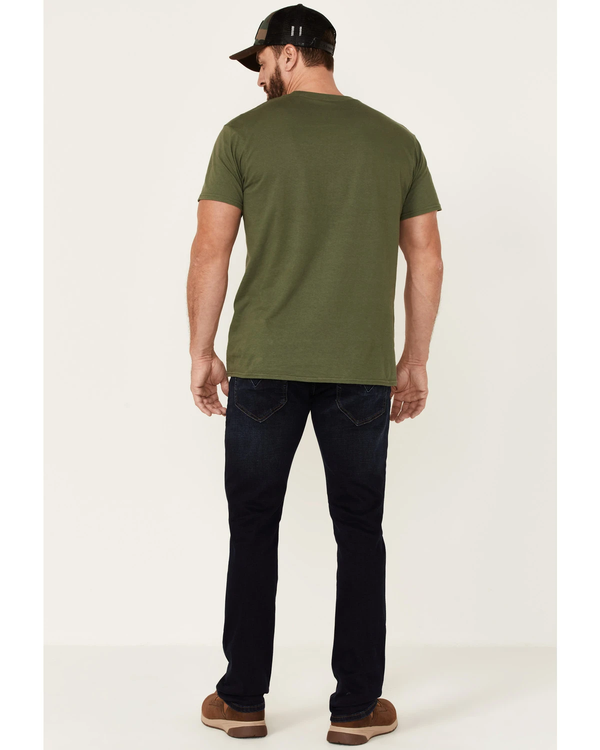 Howitzer Men's Cortez Patriot Dark Wash Stretch Straight Jeans 5 Howitzer Men's Cortez Patriot Dark Wash Stretch Straight Jeans - Image 3