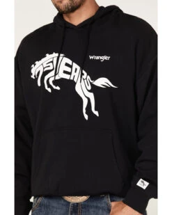 Wrangler Men's 75 Years Black Horse Graphic Hooded Sweatshirt -Montana Clothing Shop 2000366793 001 P3