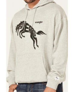 Wrangler Men's 75 Years Heather Gray Horse Graphic Hooded Sweatshirt 8 Wrangler Men's 75 Years Heather Gray Horse Graphic Hooded Sweatshirt -Montana Clothing Shop 2000366795 070 P3