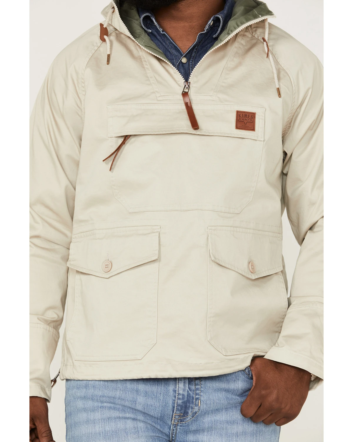 Kimes Ranch Men's Any-Day Sand 1/4 Zip Front Hooded Pullover 5 Kimes Ranch Men's Any-Day Sand 1/4 Zip Front Hooded Pullover - Image 3