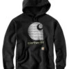 Carhartt Men's Rain Defender® Loose Fit Midweight Logo Graphic Hooded Sweatshirt - Big & Tall -Montana Clothing Shop 2000369830 001 P1