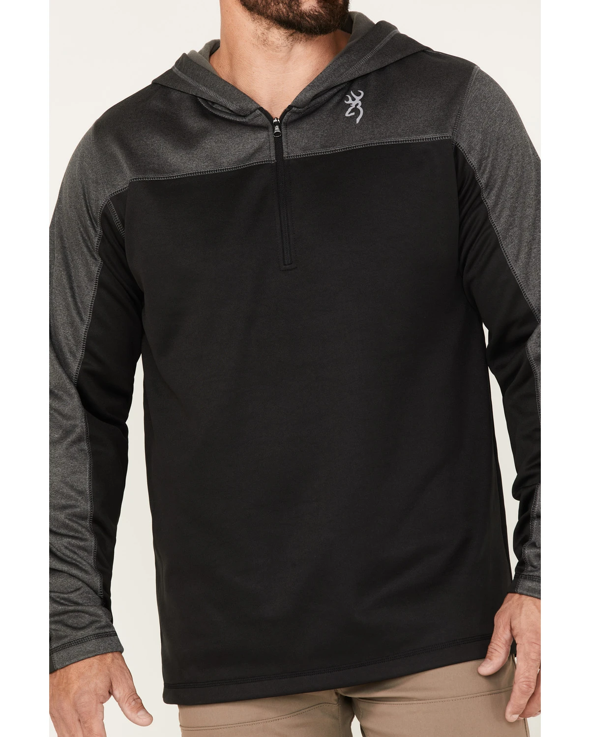 Browning Men's Hayes 1/4 Zip Hooded Pullover 5 Browning Men's Hayes 1/4 Zip Hooded Pullover - Image 3