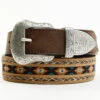 Cody James Brown 3-Piece Horse Hair Laced Southwest Inlay Belt -Montana Clothing Shop 2000374060 200 P1
