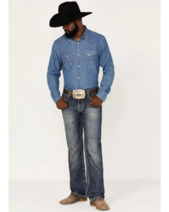 Rock & Roll Denim Men's Pistol Medium Vintage Wash Straight Jeans -Montana Clothing Shop 2000375487 414 P3