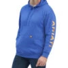 Ariat Men's Rebar Logo Sleeve Graphic Hooded Work Sweatshirt - Big & Tall -Montana Clothing Shop 2000375903 400 P1